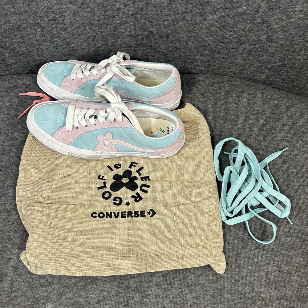 CONVERSE GOLF LE FLEUR OX M 8.5/W 10.5 Plume Pink Skate Shoes Tyler the Creator - Picture 12 of 13